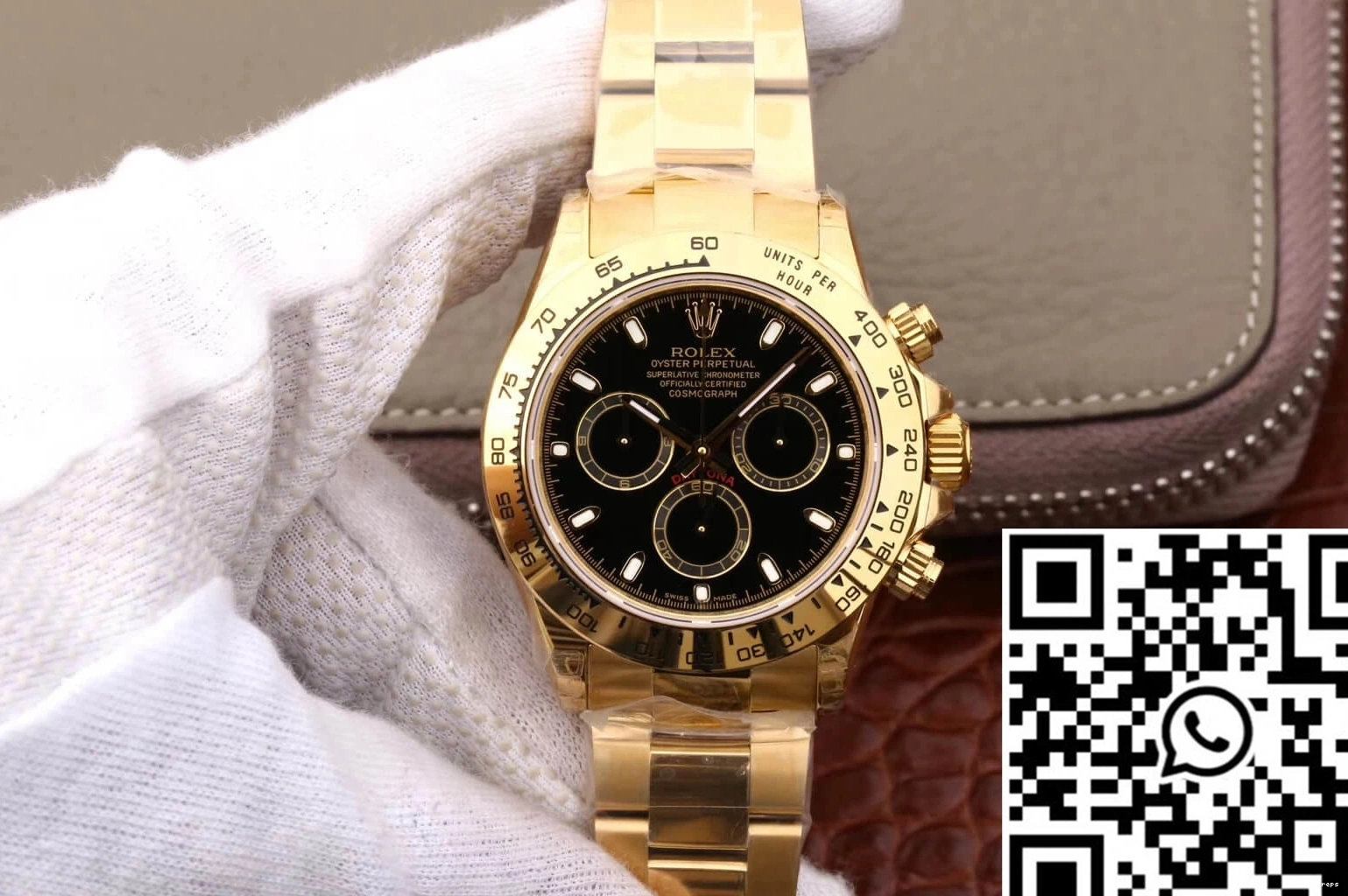 Black Cosmograph Daytona Gold Rolex Factory M116508-0004 JH Yellow Dial 0126